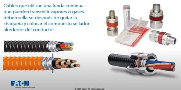 Prensaestopas certificado para áreas clasificadas mostrando su construcción robusta para cable MC-HL